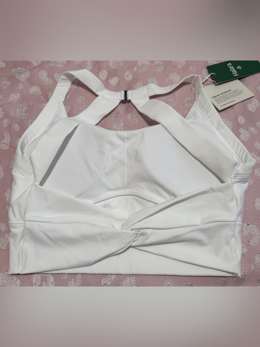 HALARA Softlyzero Plush Cut Out Cropped Tank Top Bra Size Medium - Picture 4 of 6